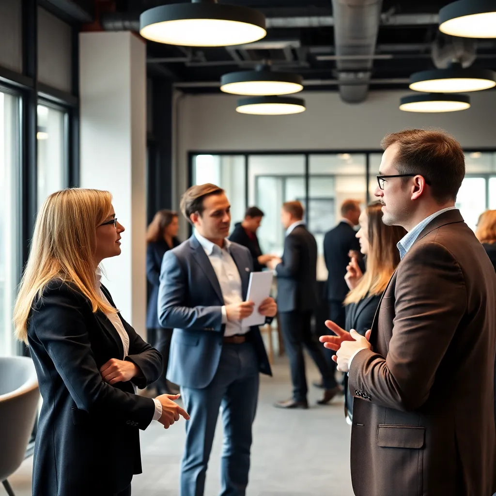 Nederlandse professionals die netwerken tijdens een zakelijke bijeenkomst