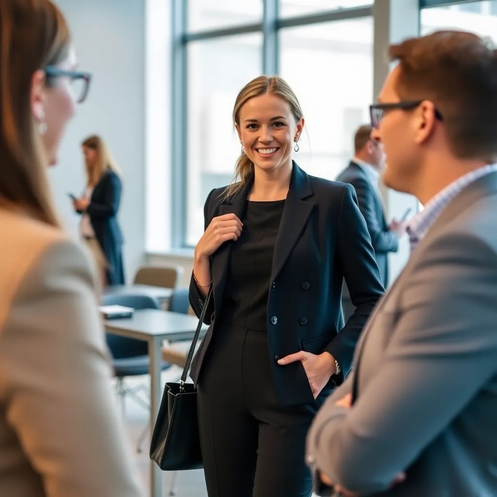 Nederlandse professional die presenteert aan collega's